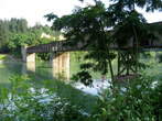 Hydroelectric power station and Lake Dravograd - Former bridge of Carinthia railway from Dravograd - Labot line Hydroelectric power station and Lake Dravograd - Former bridge of Carinthia railway from Dravograd - Labot line
