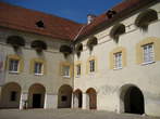 Murska Sobota Castle - Castle yard with arcaded corridors Murska Sobota Castle - Castle yard with arcaded corridors